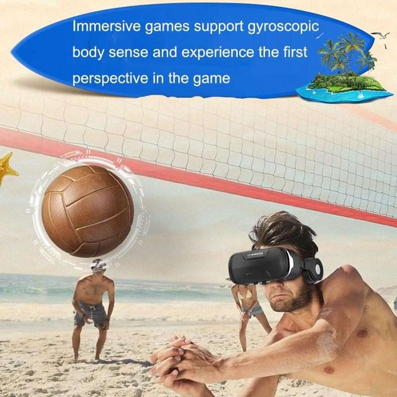 3D Virtual Reality Gaming Glasses Immersive VR Smart Glasses(Black)