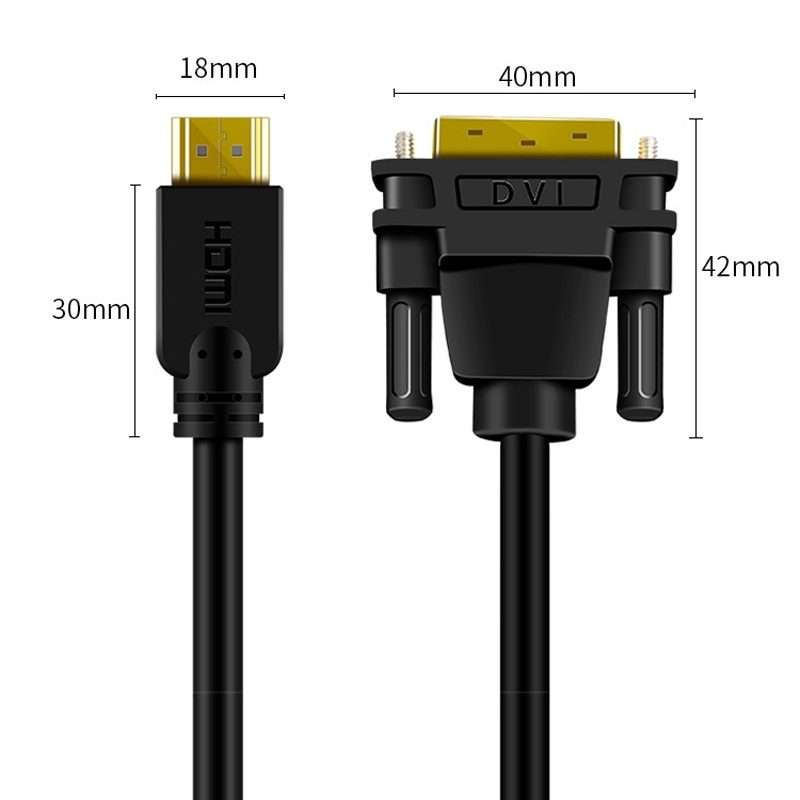 2m JINGHUA HDMI To DVI Transfer Cable Graphics Card Computer Monitor HD Cable