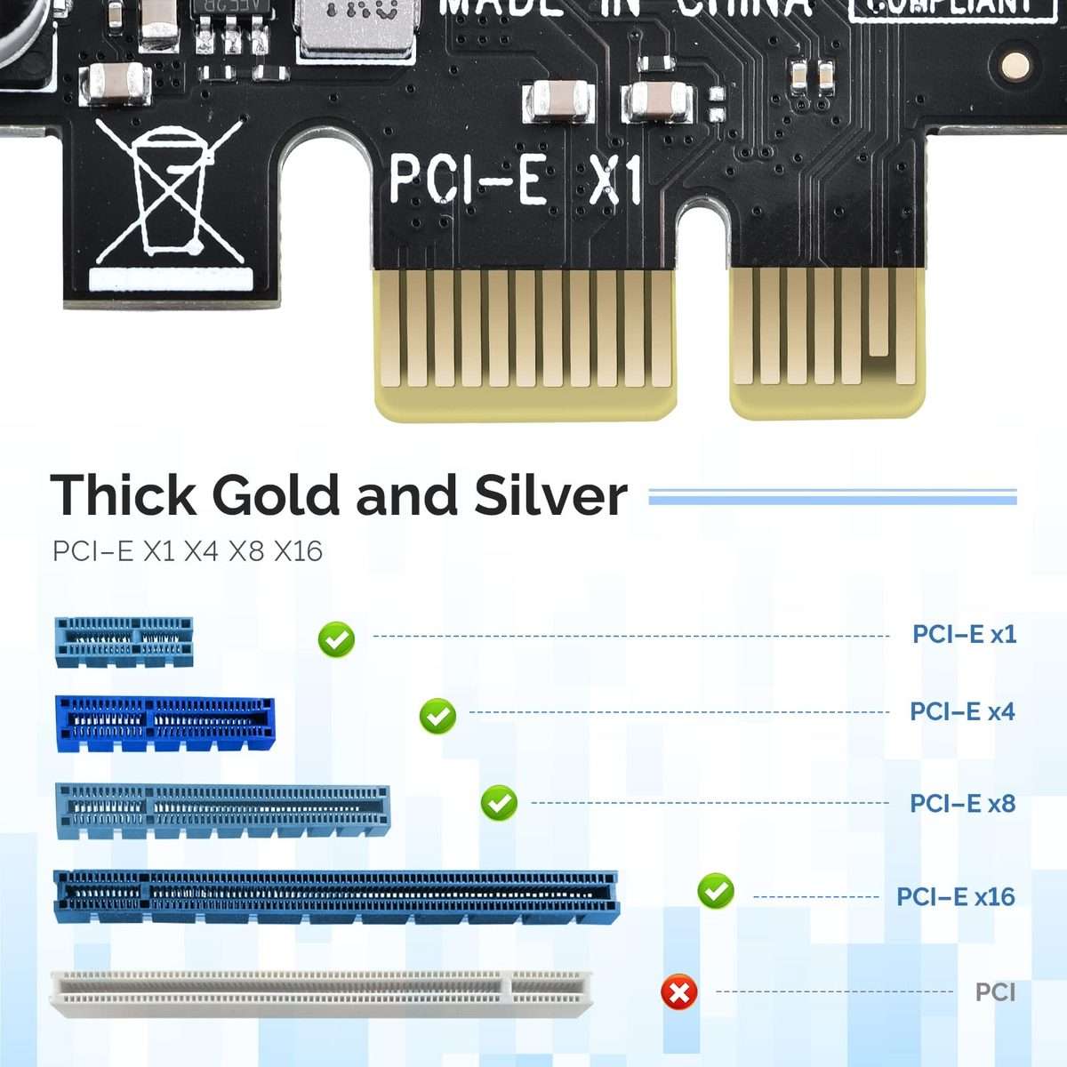 PCE7USB-R05 PCI-E To USB 3.2 GEN1 7-Port 19PIN Expansion Card Super Speed 5Gbps
