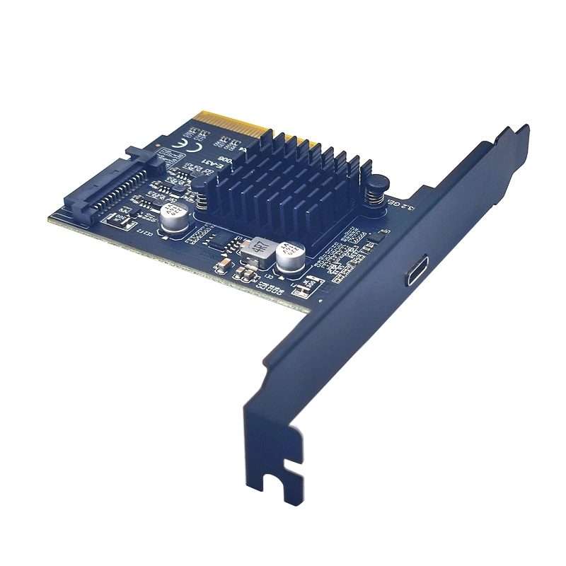 PCI-E 4X To USB3.2 Gen2x2 Type-C 20Gbps SATA Expansion Card Asmedia ASM3242 Chip