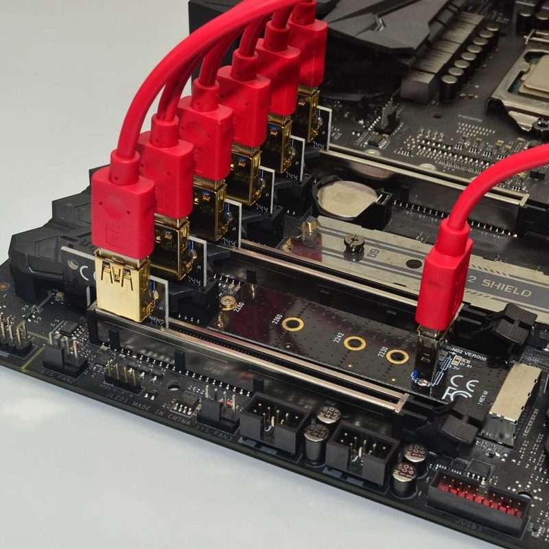 M.2 NVME To USB 3.0 PCI-E Expansion Card Adapter for Graphics Card(Whiteboard)