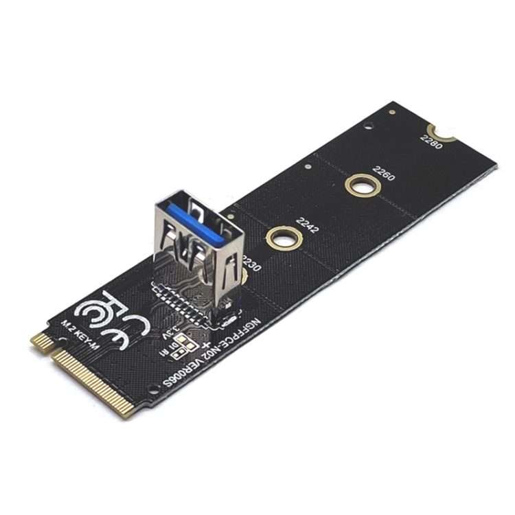 M.2 NVME To USB 3.0 PCI-E Expansion Card Adapter for Graphics Card(Blackboard)