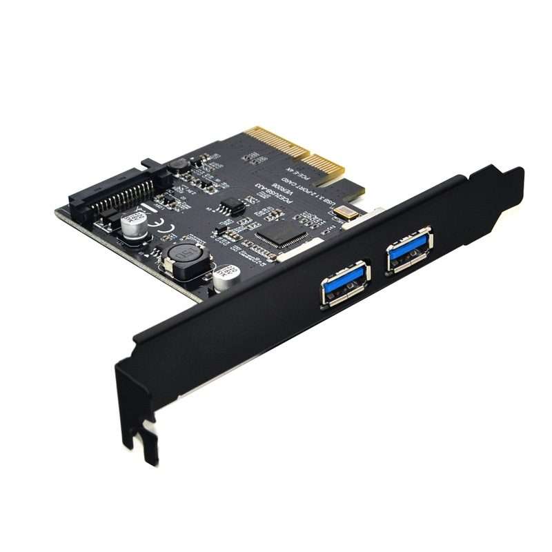 USB3.2 Expansion Card GEN2 Type-A Port ASMedia ASM3142 Transfer 10Gbps(Black)