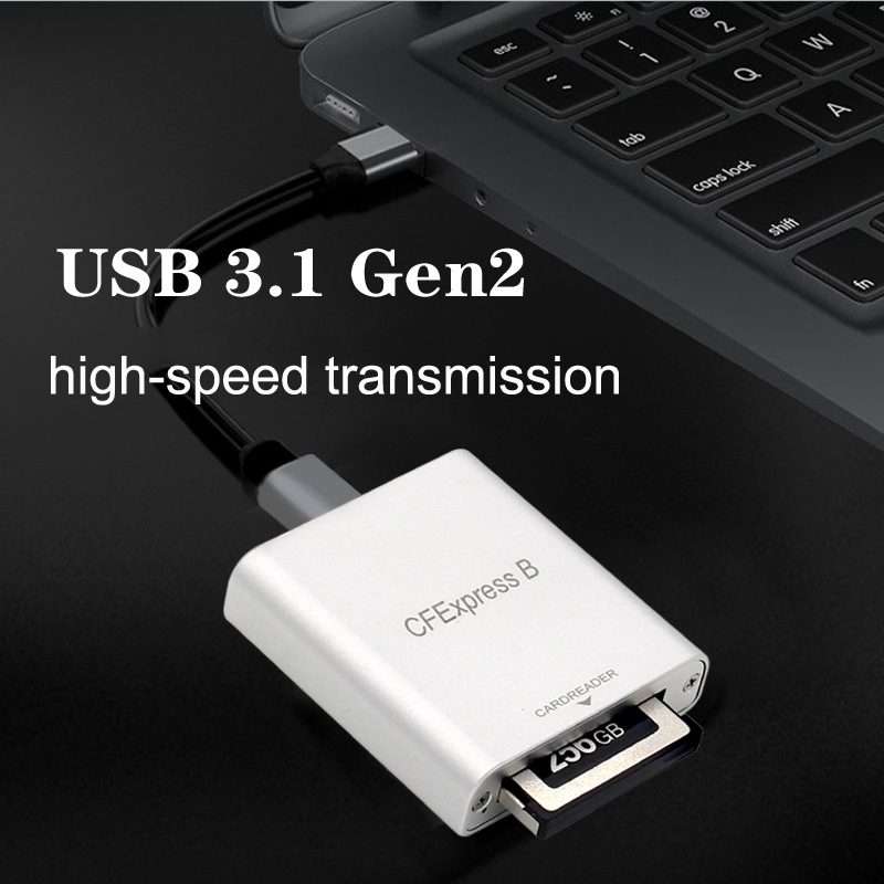 10G High Speed USB3.2 Z6/Z7 1DX3 Wiring CFEXPRESS Card Reader With Double Line
