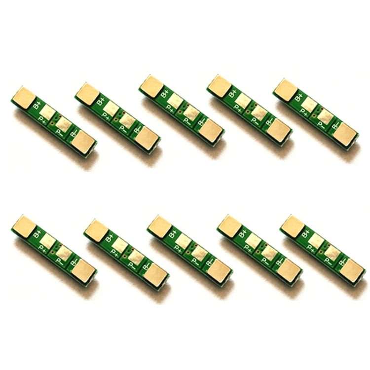 10pcs 3.7V Lithium Battery Protection Board Polymer Overcharge and Overdischarge Pro ... (As Show)