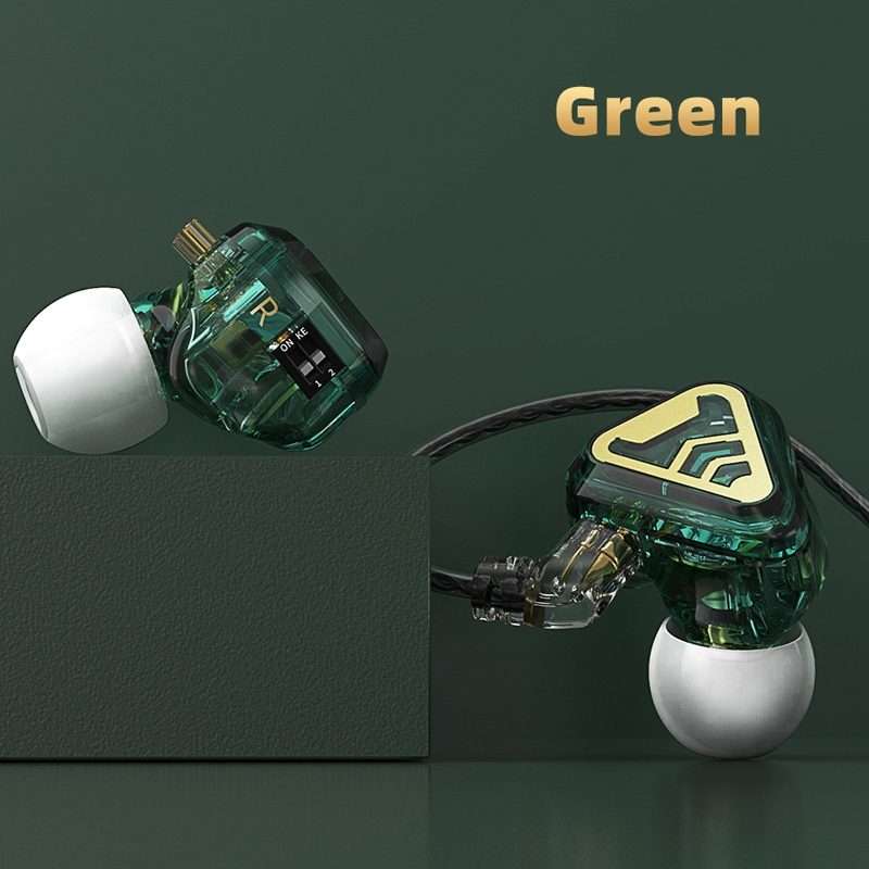 CVJ In-Ear Wired Gaming Earphone, Color: Green