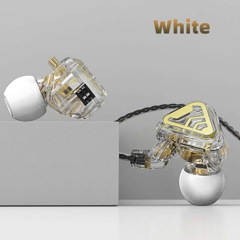 CVJ In-Ear Wired Gaming Earphone, Color: With Mic White