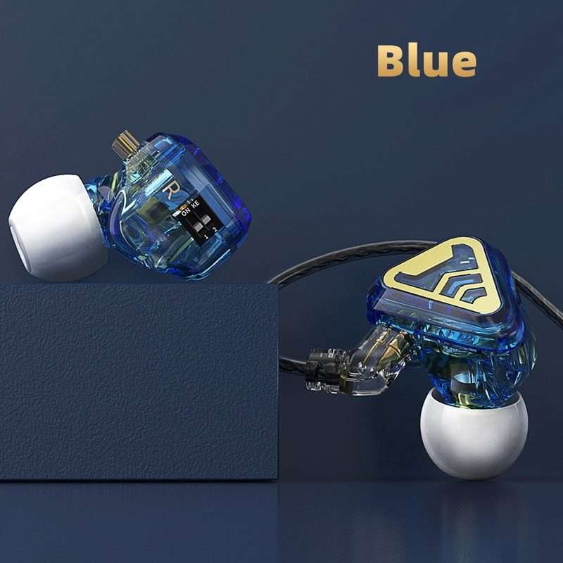 CVJ In-Ear Wired Gaming Earphone, Color: With Mic Blue