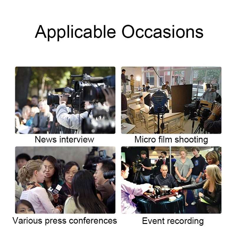 28cm Smart Noise Reduction Live Sound Card Computer Microphone Phone Camera News Interview Microph