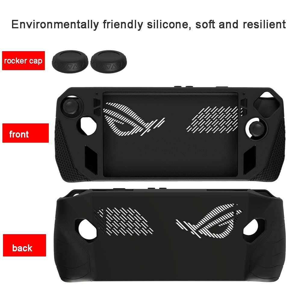 For ASUS Rog Ally Gaming Console Multicolor Silicone Case With 2 Button Caps(Green)
