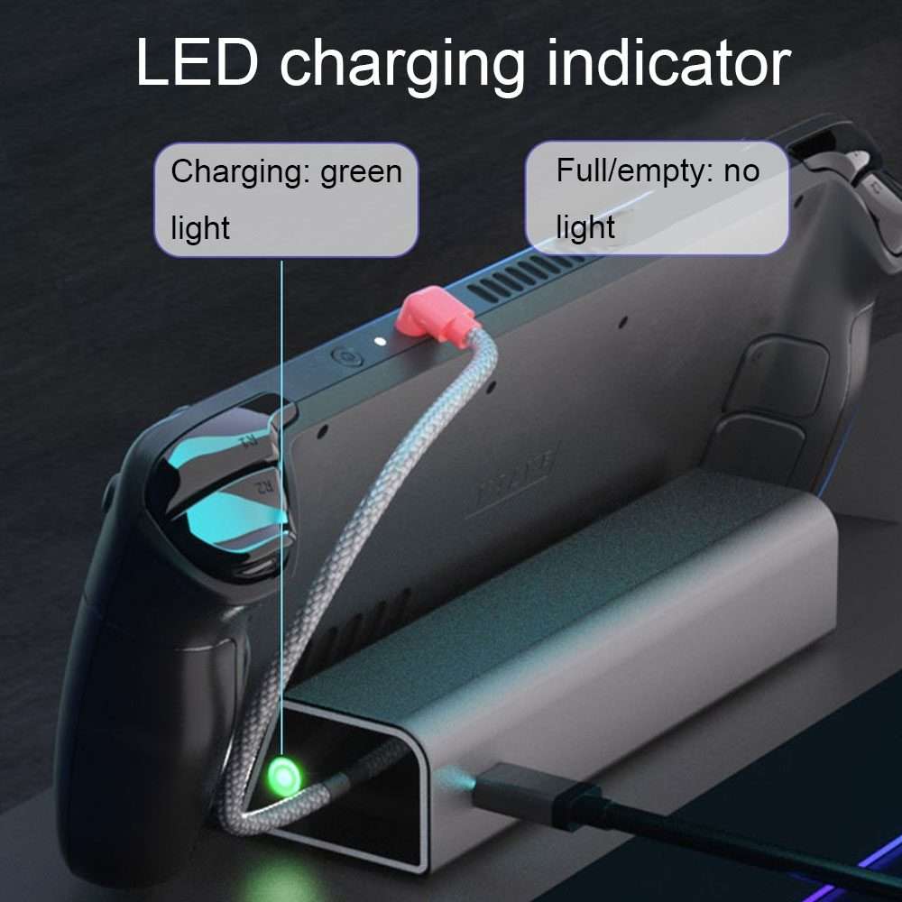 iplay HBSD-490B For Steam Deck Game Console Charging Base Handheld Game Stand Charger(Silver Gray)
