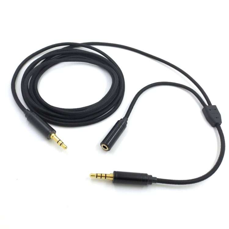 3.5mm Voice Party Live Recording Audio Cable Mobile Game Projection Computer Chat Link ... (Black)