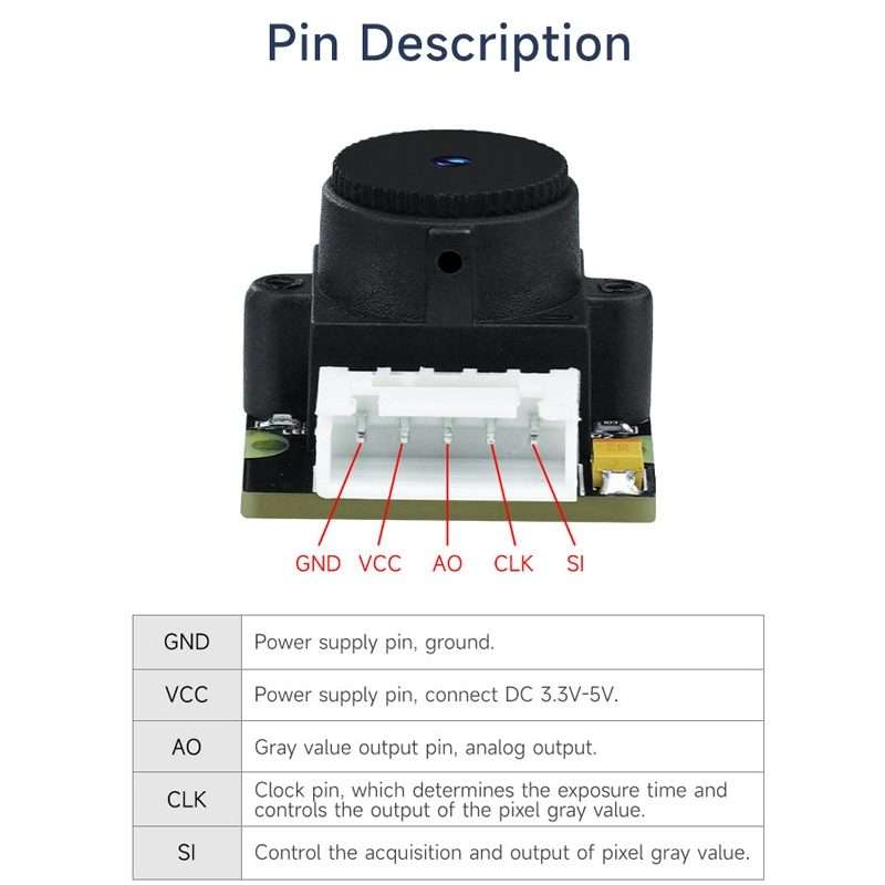 Yahboom Single Column CCD Camera Module Linear Array Sensor, Model: TSL1401