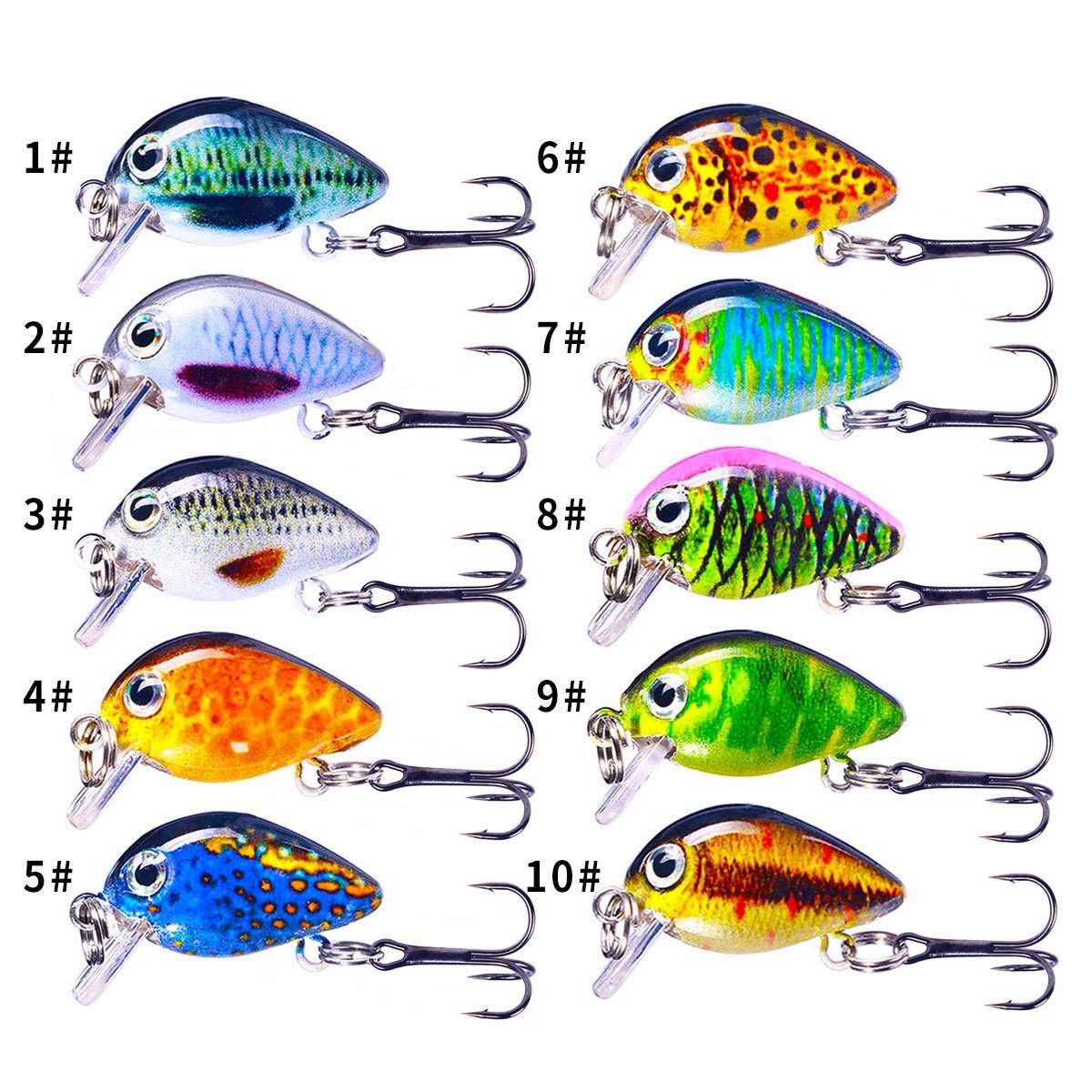 HENGJIA 2.5cm 1.5g Floating Water Little Fat Micro-Object Mini 3D Printing Luya Bait(1)