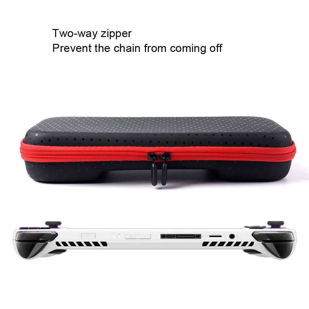 For ASUS ROG Ally Game Console Portable PU Waterproof Storage Box(Red)
