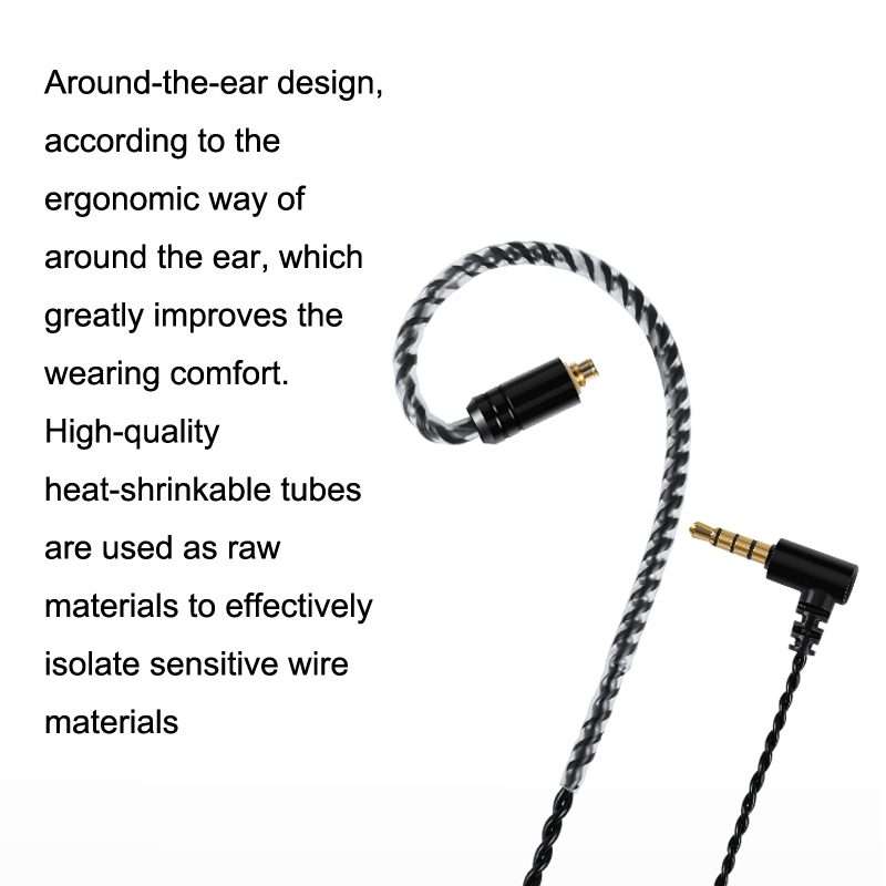 For MMCX Interface Headphone Cable With Microphone Upgrade Cable