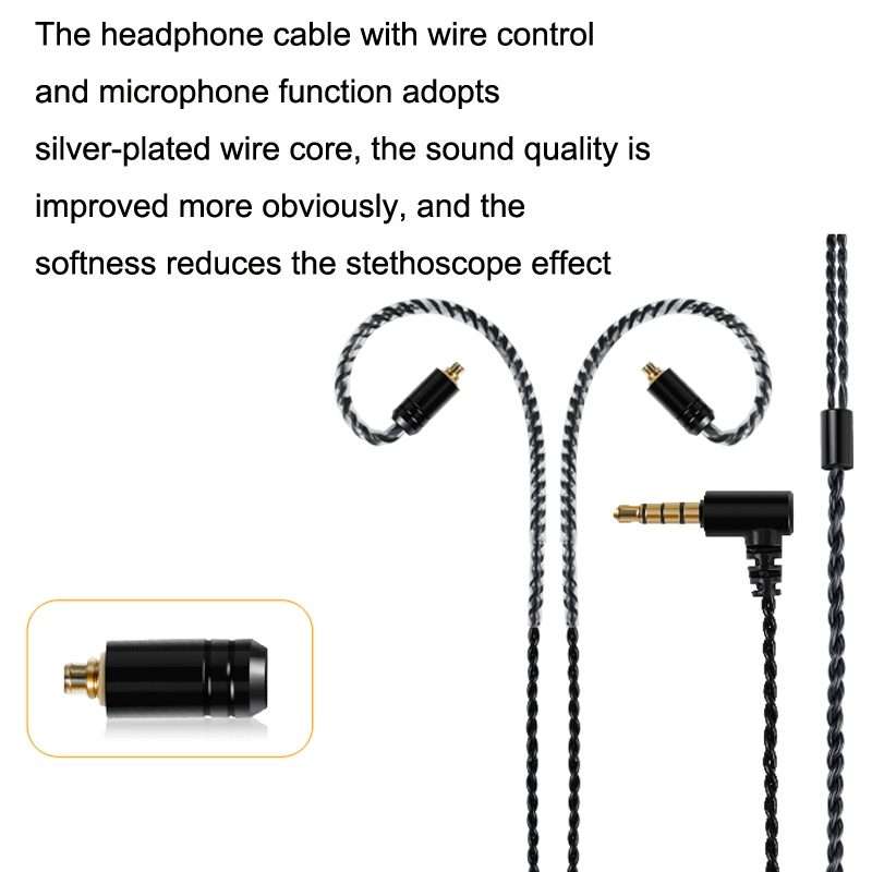 For A2DC Interface Headphone Cable With Microphone Upgrade Cable