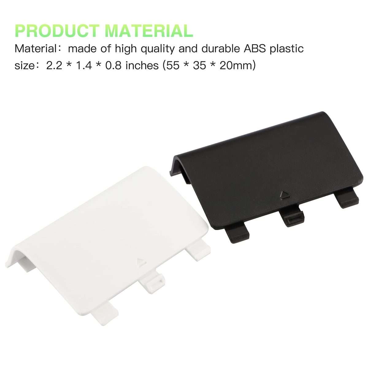 For Xbox One 5pcs Wireless Controller Battery Cover Replacement Battery Doors(Black)