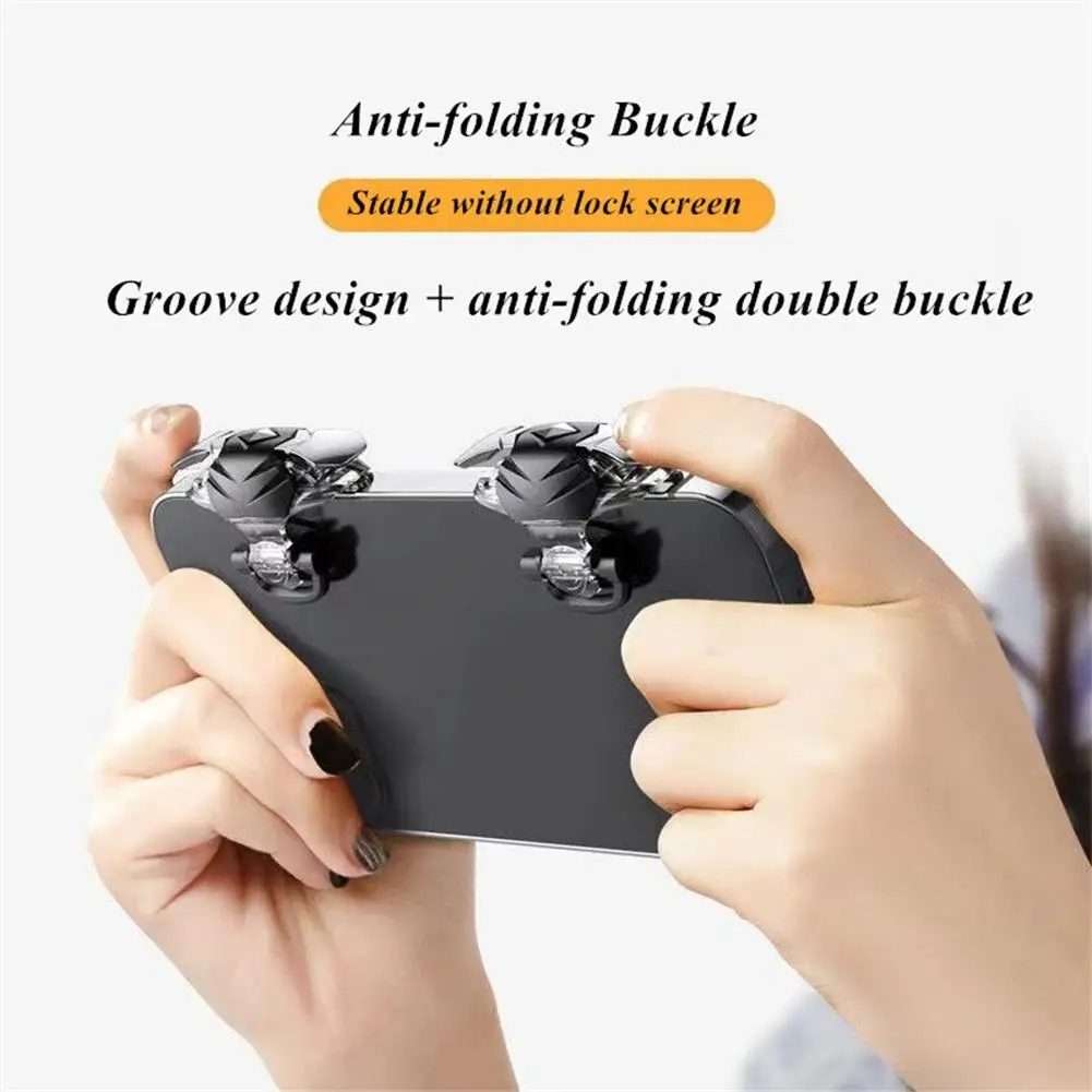 1pair Alloy Transparent Mechanical Buttons Mobile Phone Auxiliary Game Handle Gamepad Peripheral