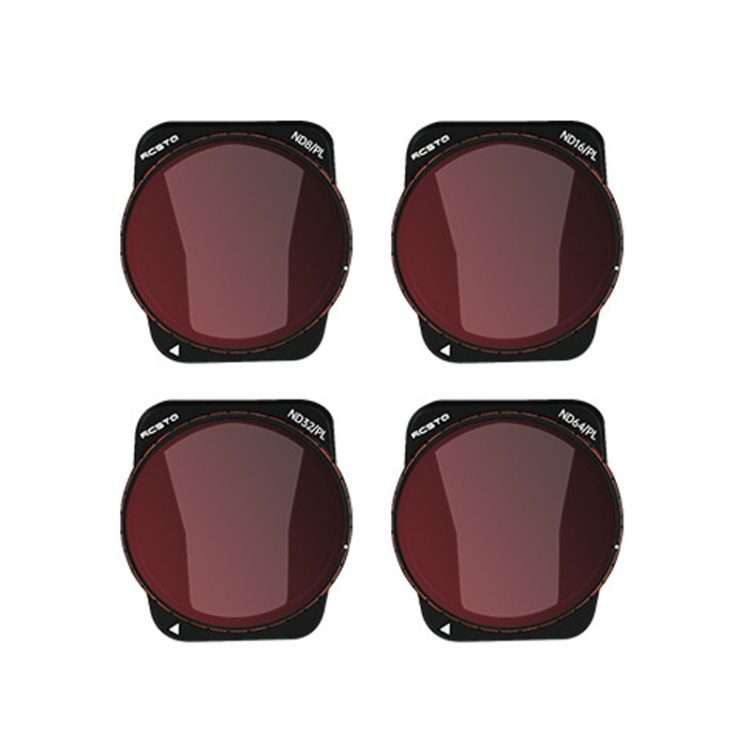 For DJI Air 3 RCSTQ Multi-Layer Coating Waterproof Filter, Spec: ND-PL8/16/32/64 4-in-1
