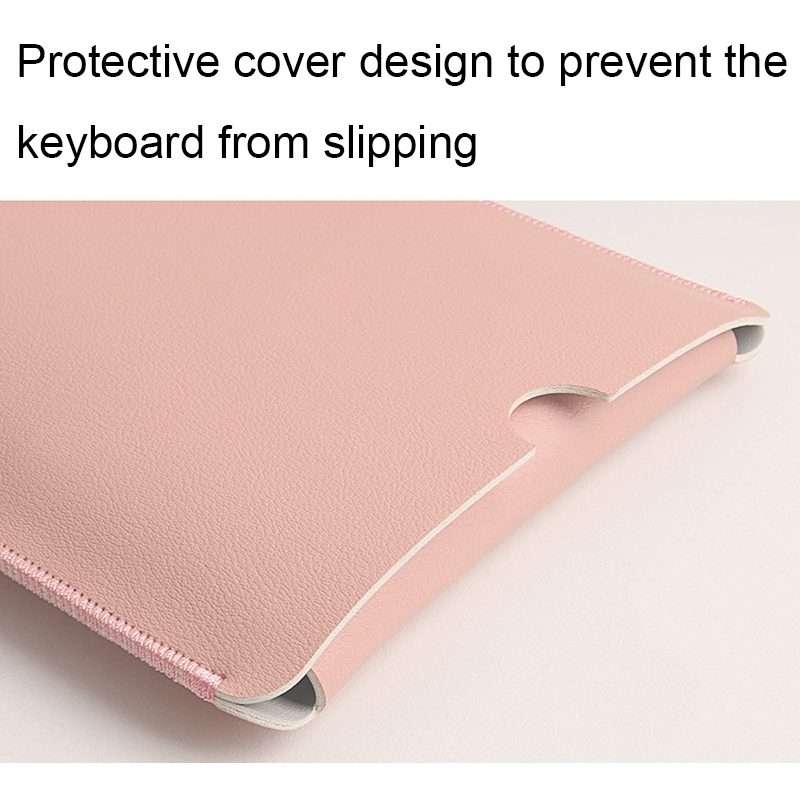For Logitech K380 Leather Keyboard Thin and Lightweight Portable Liner Bag Waterproof P ... (Pink)