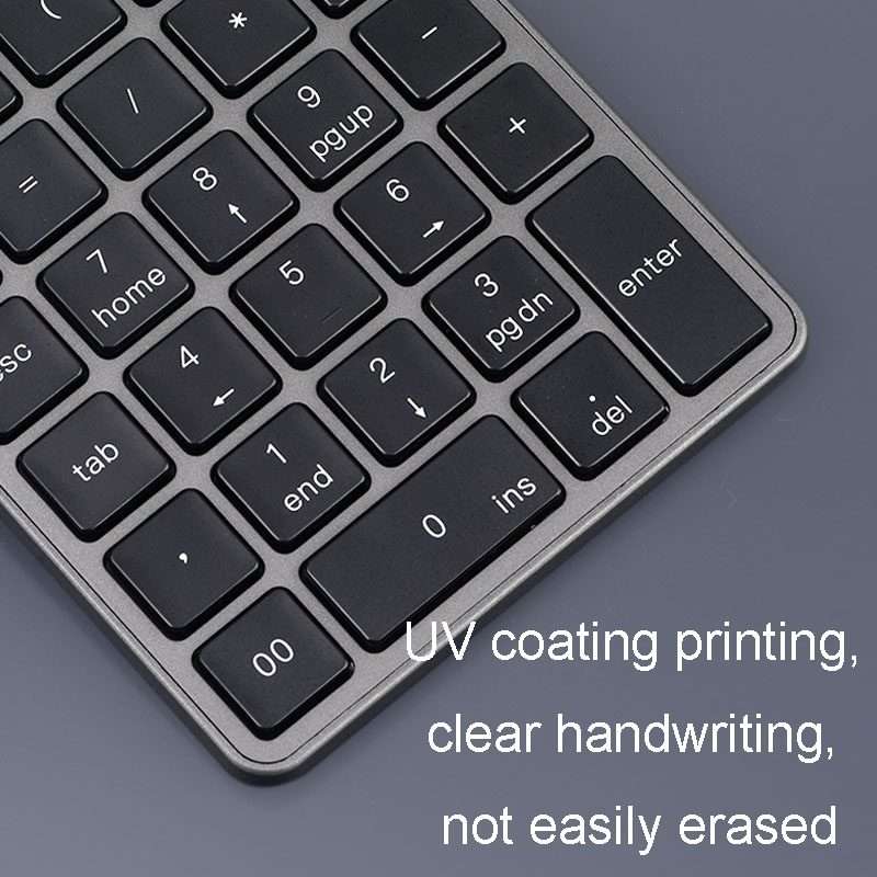 KN-980 28 Keys Portable Wireless Digital Quiet Keypad Computer External Digital Passwor ... (Gray)