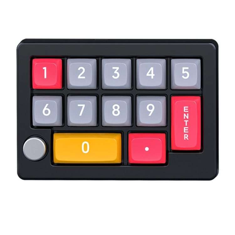 MKESPN 13 Keys RGB Multi-Function Macro Programming Mechanical Keypad Wired With Knob ... (Black)