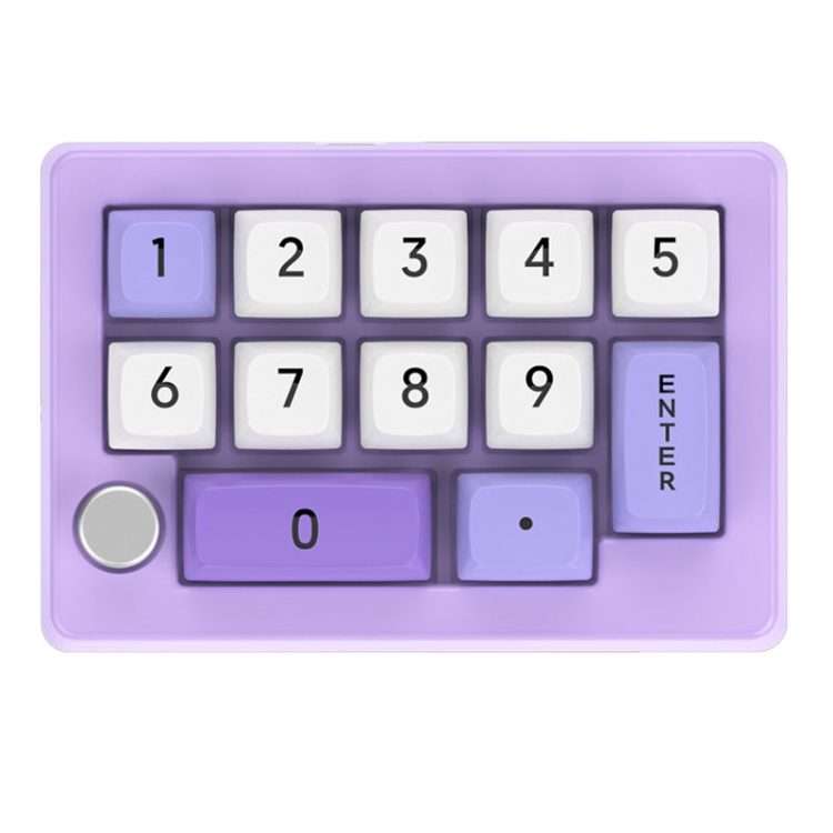 MKESPN 13 Keys RGB Multi-Function Macro Programming Mechanical Keypad Wired Wit ... (Light Purple)