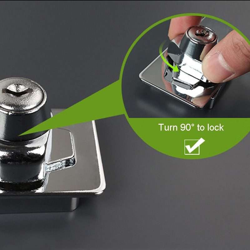 4 inch Interlocking No Hole Hook With Locking Hasp Chest Of Drawers Door Lock With Iron Key