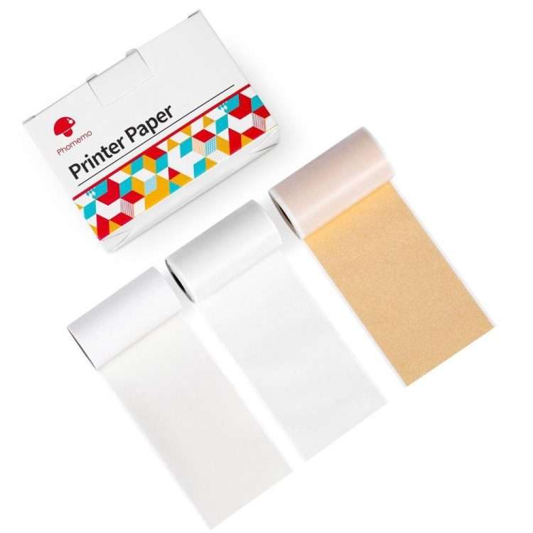 For Phomemo M02 / M02S / M02Pro 3rolls /Pack Transparent / Translucent / Gold Powder Black Letter