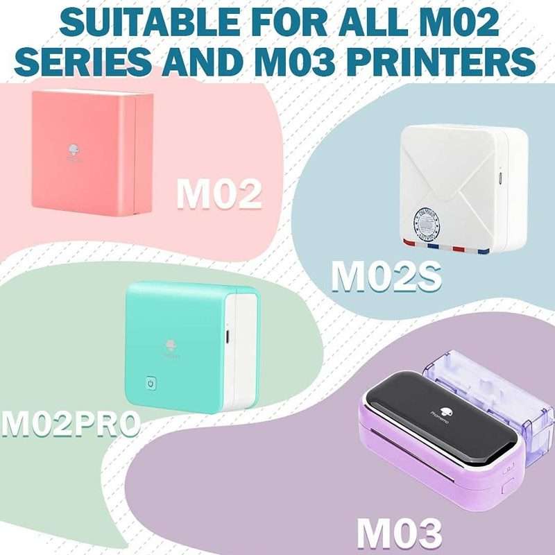 Phomemo 3rolls /Pack 50mm Translucent Bottom Black Words Self-Adhesive Printer Sensitive Label Pri