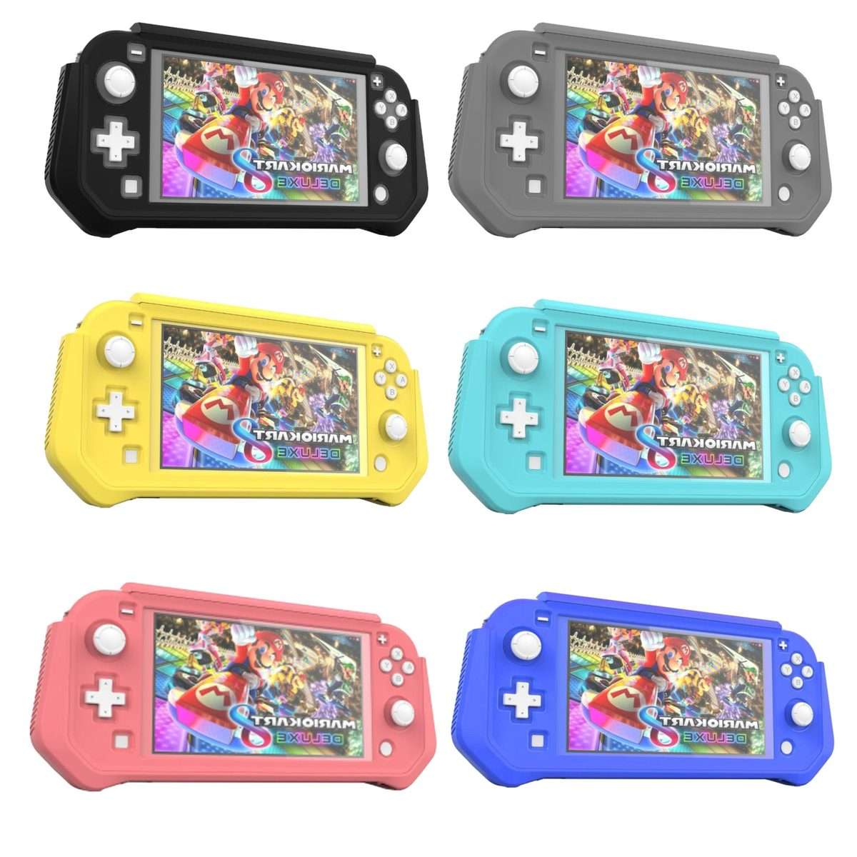 For Nintendo Switch Lite Full Cover Protective Shell TPU Console Case(Pink)