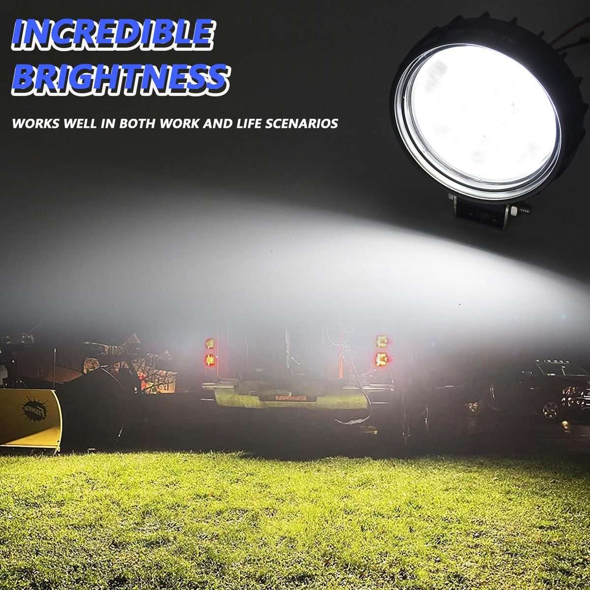 4 Inch Round Mixed Luminous Aluminum Alloy Car Work Light(Sigle)