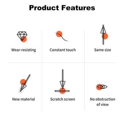 For Xiaomi Pad 6 / 6 Pro Tablet Stylus Replacement Tip Nib, Spec: Needle White