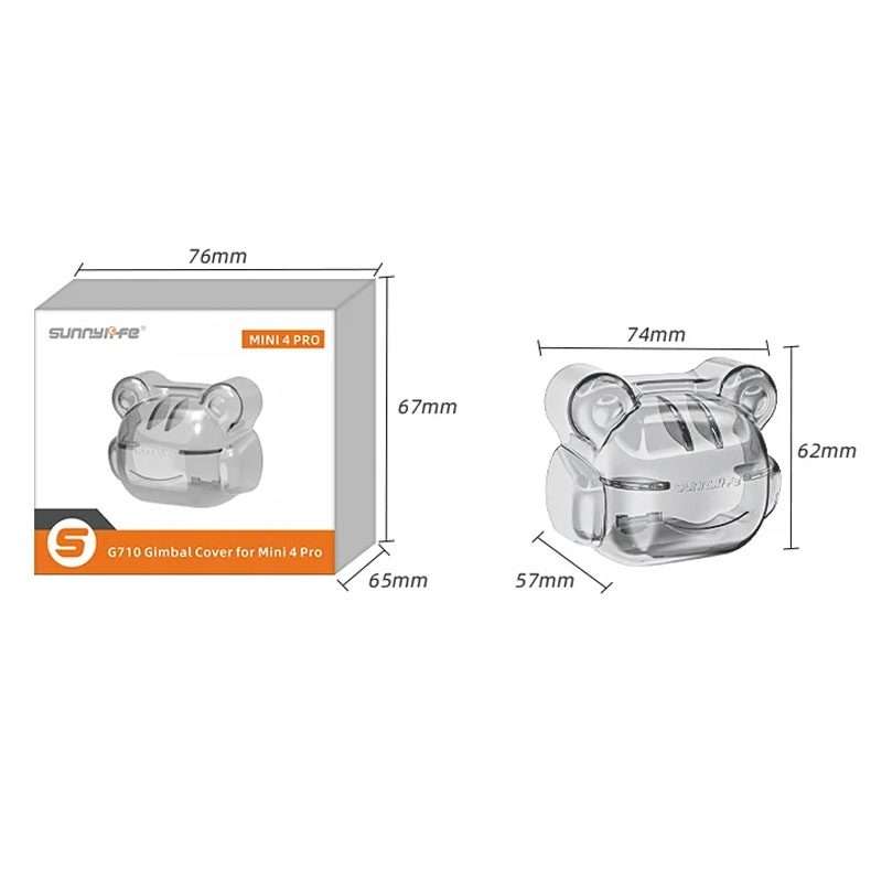 Sunnylife N4P-G710 For DJI Mini 4 Pro Integrated Gimbal Protector Camera Le ... (Transparent Gray)