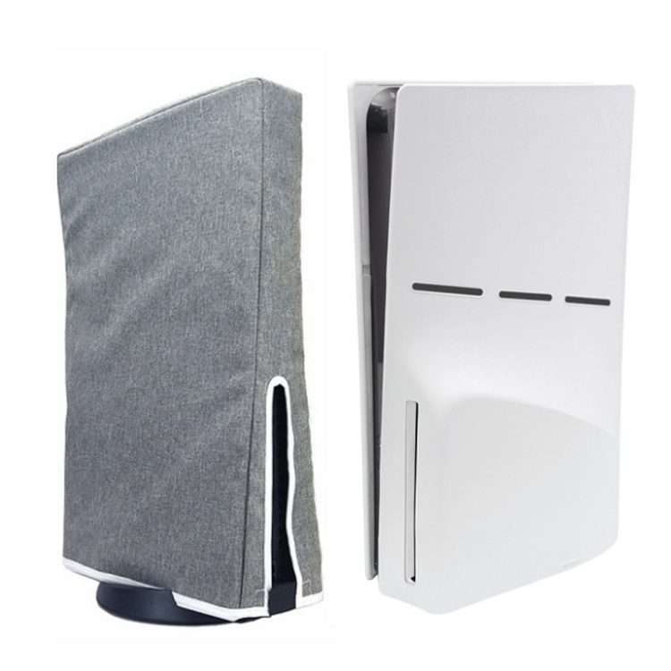 For PS5 Slim Disc & Digital Host Dust Cover Protective Case, Style: Vertical Gray