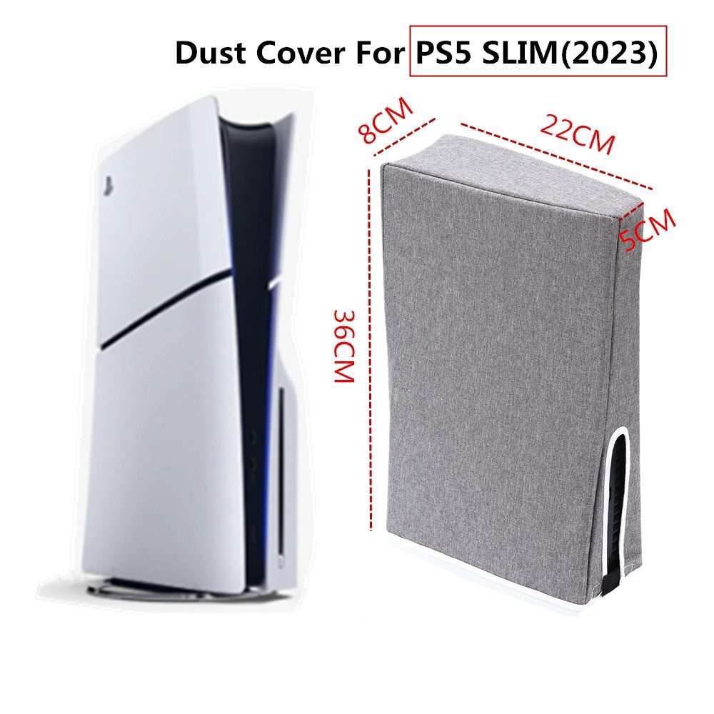 For PS5 Slim Disc & Digital Host Dust Cover Protective Case, Style: Vertical Gray