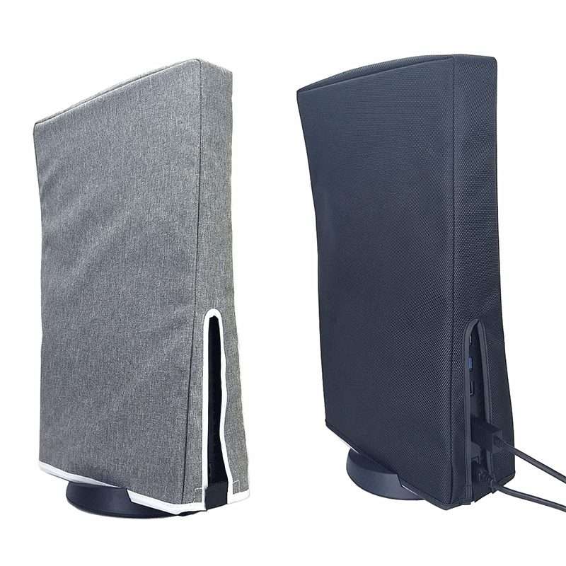 For PS5 Slim Disc & Digital Host Dust Cover Protective Case, Style: Vertical Gray