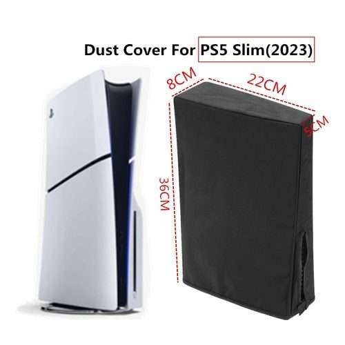 For PS5 Slim Disc & Digital Host Dust Cover Protective Case, Style: Vertical Black