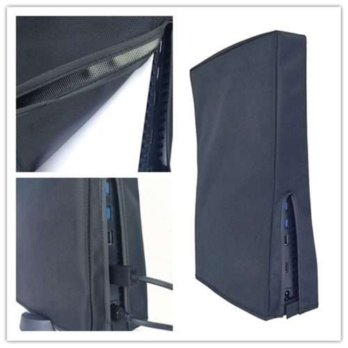 For PS5 Slim Disc & Digital Host Dust Cover Protective Case, Style: Vertical Black