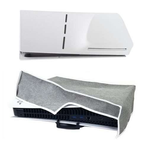 For PS5 Slim Disc & Digital Host Dust Cover Protective Case, Style: Horizontal Gray