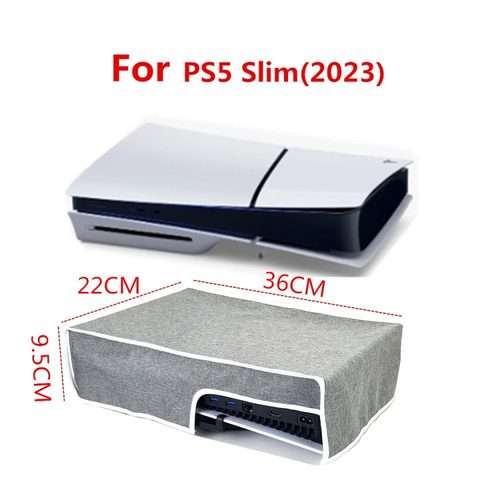 For PS5 Slim Disc & Digital Host Dust Cover Protective Case, Style: Horizontal Gray