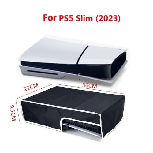 For PS5 Slim Disc & Digital Host Dust Cover Protective Case, Style: Horizontal Black