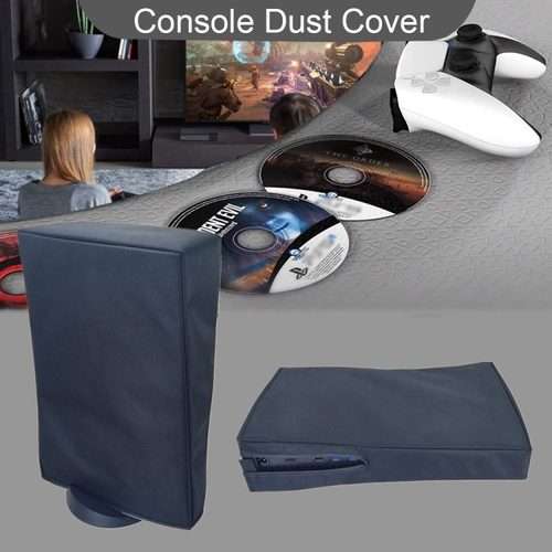 For PS5 Slim Disc & Digital Host Dust Cover Protective Case, Style: Horizontal Black
