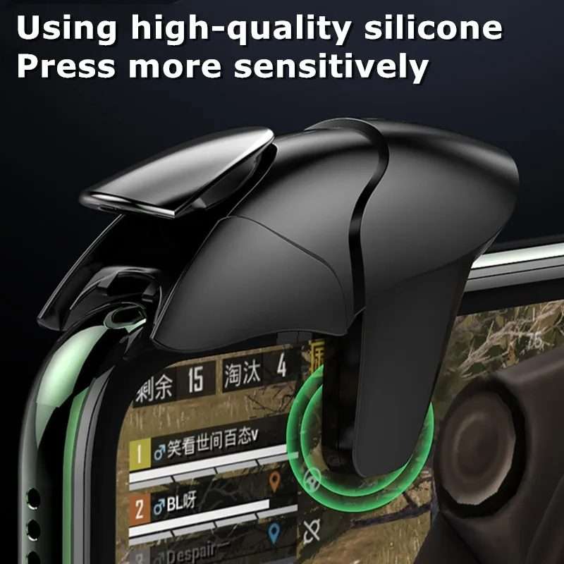 1pair CH5 Mobile Phone Trigger Mechanical Game Handle Contact High-sensitivity A ... (Black Shark)