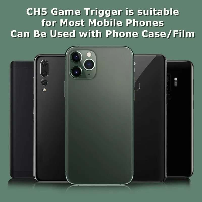 1pair CH5 Mobile Phone Trigger Mechanical Game Handle Contact High-sensitivity A ... (Black Shark)