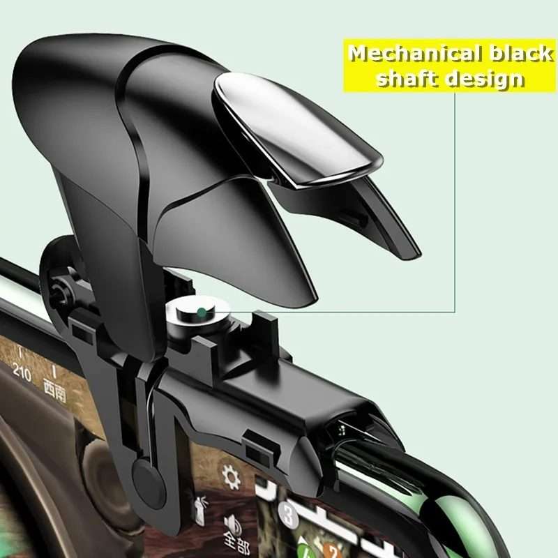 1pair CH5 Mobile Phone Trigger Mechanical Game Handle Contact High-sensitivity A ... (White Shark)