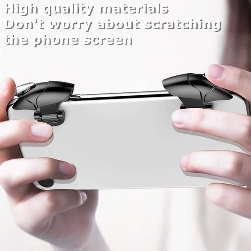 1pair CH5 Mobile Phone Trigger Mechanical Game Handle Contact High-sensitivity A ... (White Shark)