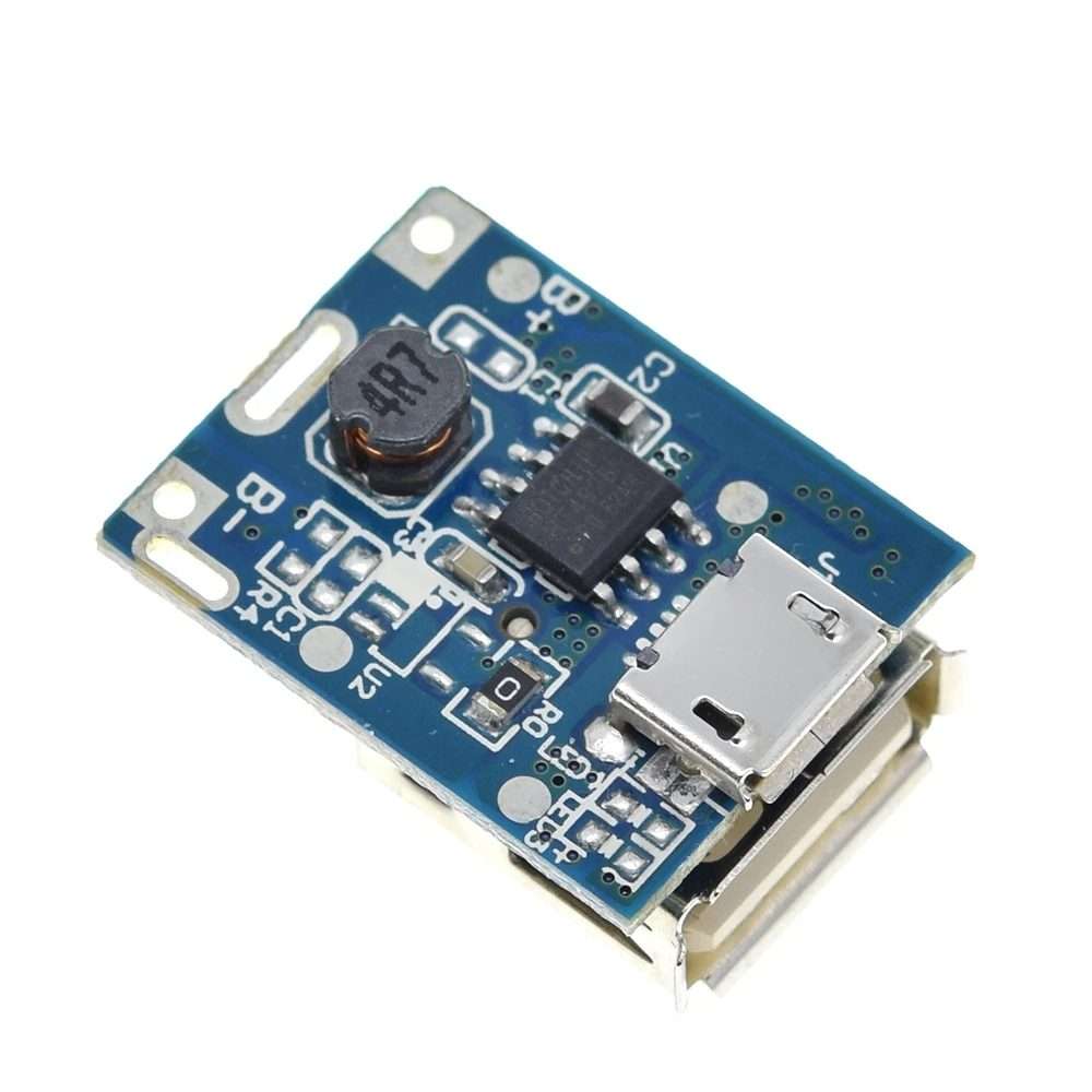 4pcs 5V Boost Converter Step-Up Power Module Lithium Battery Charging Protection Board LED Display