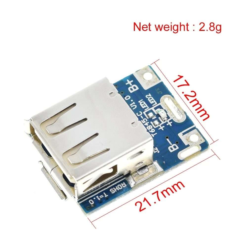 4pcs 5V Boost Converter Step-Up Power Module Lithium Battery Charging Protection Board LED Display